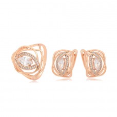 Elegants rotaslietu komplekts  auskari un  gredzens 